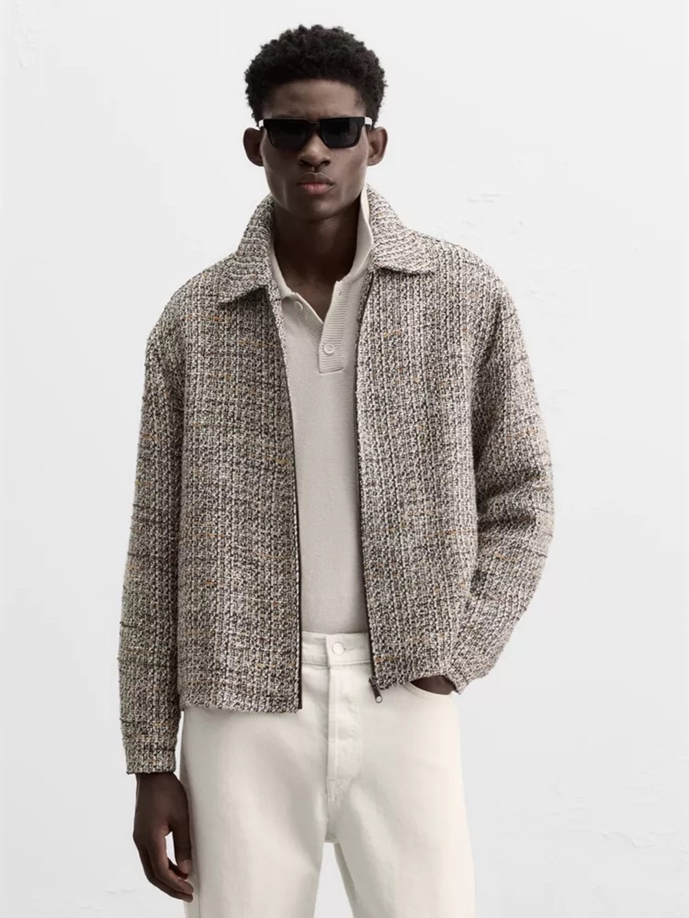 Zara Textured Zip-Front Jacket - Picture 14 of 15